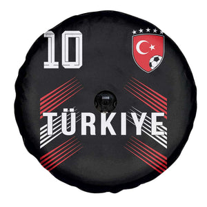 Proud Turkiye Soccer Fans Number 10 Jersey Style Spare Tire Cover Patriotic Turkish Football Turkey Sports Lover TS02 Print Your Wear