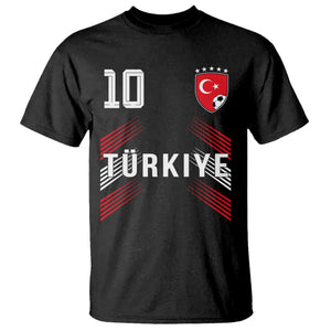 Proud Turkiye Soccer Fans Number 10 Jersey Style T Shirt Patriotic Turkish Football Turkey Sports Lover