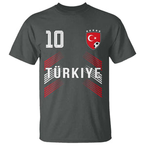 Proud Turkiye Soccer Fans Number 10 Jersey Style T Shirt Patriotic Turkish Football Turkey Sports Lover