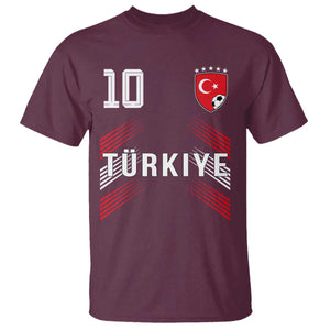 Proud Turkiye Soccer Fans Number 10 Jersey Style T Shirt Patriotic Turkish Football Turkey Sports Lover