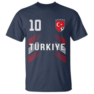Proud Turkiye Soccer Fans Number 10 Jersey Style T Shirt Patriotic Turkish Football Turkey Sports Lover