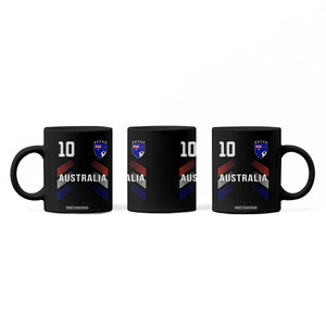 Australia Soccer Sports Graphic Number 10 Jersey Style Coffee Mug Proud Australian Football Fans Game Day Pride TS02 Print Your Wear