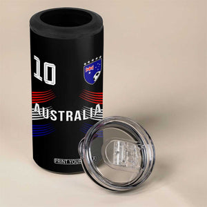 Australia Soccer Sports Graphic Number 10 Jersey Style 4 in 1 Can Cooler Tumbler Proud Australian Football Fans Game Day Pride TS02 Print Your Wear