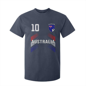 Australia Soccer Sports Graphic Number 10 Jersey Style T Shirt For Kid Proud Australian Football Fans Game Day Pride TS02 Navy Print Your Wear