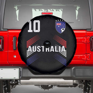 Australia Soccer Sports Graphic Number 10 Jersey Style Spare Tire Cover Proud Australian Football Fans Game Day Pride TS02 Black Print Your Wear