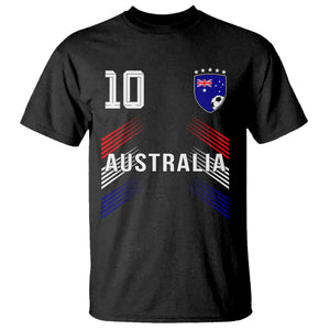 Australia Soccer Sports Graphic Number 10 Jersey Style T Shirt Proud Australian Football Fans Game Day Pride TS02 Black Print Your Wear