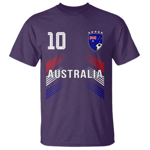 Australia Soccer Sports Graphic Number 10 Jersey Style T Shirt Proud Australian Football Fans Game Day Pride TS02 Purple Print Your Wear