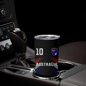 Australia Soccer Sports Graphic Number 10 Jersey Style Tumbler Cup Proud Australian Football Fans Game Day Pride TS02 Print Your Wear