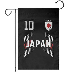 Japan Soccer Sports Graphic Number 10 Jersey Style Garden Flag Proud Japanese Football Fans Game Day Pride TS02 Black Print Your Wear