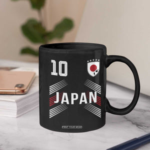 Japan Soccer Sports Graphic Number 10 Jersey Style Coffee Mug Proud Japanese Football Fans Game Day Pride TS02 Print Your Wear