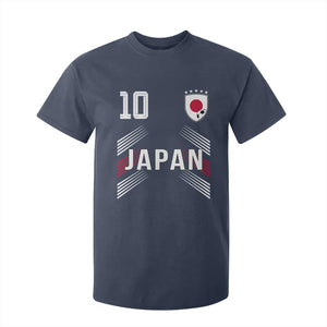 Japan Soccer Sports Graphic Number 10 Jersey Style T Shirt For Kid Proud Japanese Football Fans Game Day Pride TS02 Navy Print Your Wear