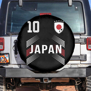 Japan Soccer Sports Graphic Number 10 Jersey Style Spare Tire Cover Proud Japanese Football Fans Game Day Pride TS02 No hole Black Print Your Wear