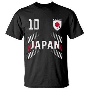 Japan Soccer Sports Graphic Number 10 Jersey Style T Shirt Proud Japanese Football Fans Game Day Pride TS02 Black Print Your Wear