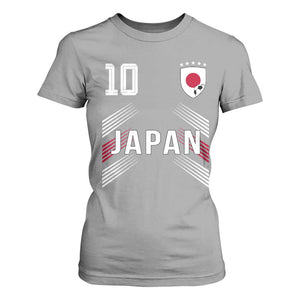 Japan Soccer Sports Graphic Number 10 Jersey Style T Shirt For Women Proud Japanese Football Fans Game Day Pride TS02 Sport Gray Print Your Wear