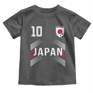 Japan Soccer Sports Graphic Number 10 Jersey Style Toddler T Shirt Proud Japanese Football Fans Game Day Pride TS02 Dark Heather Print Your Wear