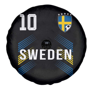 Sweden Soccer Sports Graphic Number 10 Jersey Style Spare Tire Cover Proud Swedish Football Fans Game Day Pride TS02 Print Your Wear