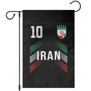 Iran Soccer Sports Graphic Number 10 Jersey Style Garden Flag Proud Iranian Football Fans Game Day Pride TS02 Black Print Your Wear