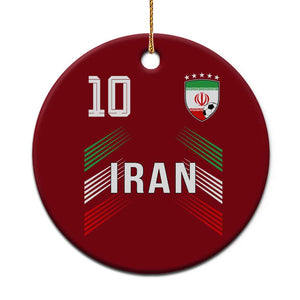 Iran Soccer Sports Graphic Number 10 Jersey Style Ceramic Ornament Proud Iranian Football Fans Game Day Pride TS02 1pc Red Print Your Wear