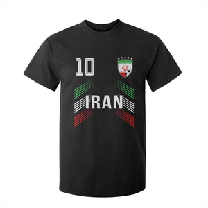 Iran Soccer Sports Graphic Number 10 Jersey Style T Shirt For Kid Proud Iranian Football Fans Game Day Pride TS02 Black Print Your Wear