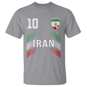 Iran Soccer Sports Graphic Number 10 Jersey Style T Shirt Proud Iranian Football Fans Game Day Pride TS02 Sport Gray Print Your Wear