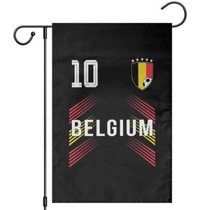 Belgium Soccer Sports Graphic Number 10 Jersey Style Garden Flag Proud Belgian Football Fans Game Day Pride TS02 Black Print Your Wear