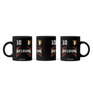 Belgium Soccer Sports Graphic Number 10 Jersey Style Coffee Mug Proud Belgian Football Fans Game Day Pride TS02 Print Your Wear