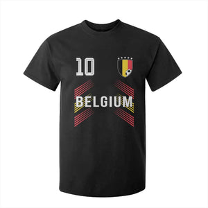 Belgium Soccer Sports Graphic Number 10 Jersey Style T Shirt For Kid Proud Belgian Football Fans Game Day Pride TS02 Black Print Your Wear