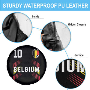 Belgium Soccer Sports Graphic Number 10 Jersey Style Spare Tire Cover Proud Belgian Football Fans Game Day Pride TS02 Print Your Wear