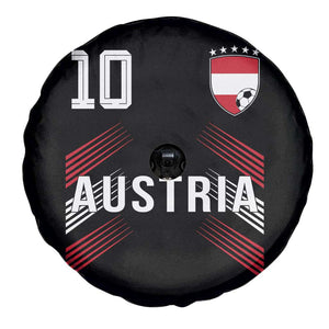 Austria Soccer Sports Graphic Number 10 Jersey Style Spare Tire Cover Proud Austrian Football Fans Game Day Pride TS02 Print Your Wear