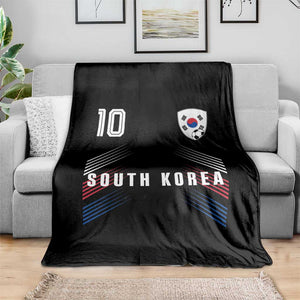 South Korea Soccer Sports Graphic Number 10 Jersey Style Throw Blanket Proud Korean Football Fans Game Day Pride TS02 Print Your Wear