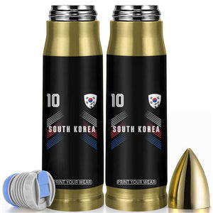 South Korea Soccer Sports Graphic Number 10 Jersey Style Bullet Tumbler Proud Korean Football Fans Game Day Pride TS02 Black Print Your Wear