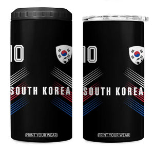 South Korea Soccer Sports Graphic Number 10 Jersey Style 4 in 1 Can Cooler Tumbler Proud Korean Football Fans Game Day Pride TS02 One Size: 16 oz Black Print Your Wear