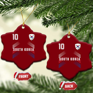 South Korea Soccer Sports Graphic Number 10 Jersey Style Ceramic Ornament Proud Korean Football Fans Game Day Pride TS02 Print Your Wear