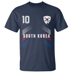 South Korea Soccer Sports Graphic Number 10 Jersey Style T Shirt Proud Korean Football Fans Game Day Pride TS02 Navy Print Your Wear
