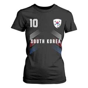 South Korea Soccer Sports Graphic Number 10 Jersey Style T Shirt For Women Proud Korean Football Fans Game Day Pride TS02 Black Print Your Wear