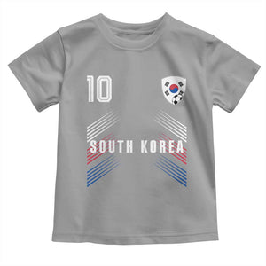 South Korea Soccer Sports Graphic Number 10 Jersey Style Toddler T Shirt Proud Korean Football Fans Game Day Pride TS02 Sport Gray Print Your Wear