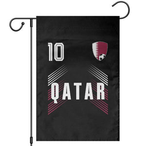 Qatar Soccer Sports Graphic Number 10 Jersey Style Garden Flag Proud Qatari Football Fans Game Day Pride TS02 Black Print Your Wear