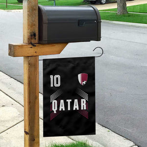 Qatar Soccer Sports Graphic Number 10 Jersey Style Garden Flag Proud Qatari Football Fans Game Day Pride TS02 Print Your Wear