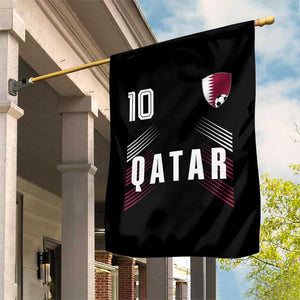 Qatar Soccer Sports Graphic Number 10 Jersey Style Garden Flag Proud Qatari Football Fans Game Day Pride TS02 Print Your Wear