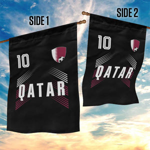 Qatar Soccer Sports Graphic Number 10 Jersey Style Garden Flag Proud Qatari Football Fans Game Day Pride TS02 Print Your Wear