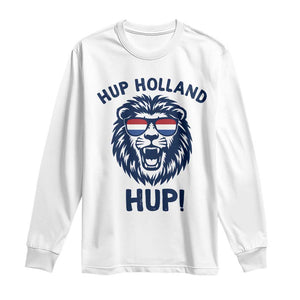 Hup Holland Hup Lion Netherlands Flag Long Sleeve Shirt Nederlands Dutch Pride Soccer Fans