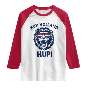 Hup Holland Hup Lion Netherlands Flag Raglan Shirt Nederlands Dutch Pride Soccer Fans