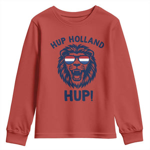 Hup Holland Hup Lion Netherlands Flag Youth Sweatshirt Nederlands Dutch Pride Soccer Fans