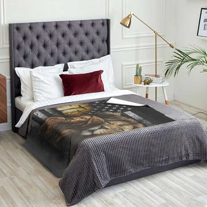 Lion of Judah Faith Patriotic Christian Throw Blanket Jesus Praying with Cross American Flag TS02 Print Your Wear