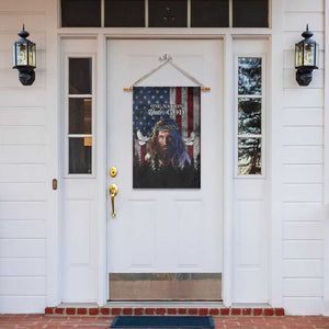 One Nation Under God Christian Garden Flag Jesus Portrait with American Flag Doves Patriotic TS02 Print Your Wear