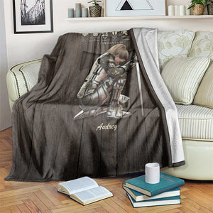 Personalized Armor of God Christian Wooden Style Throw Blanket Ephesians 6:10 Scripture Faith Gift for Women TS02 Print Your Wear