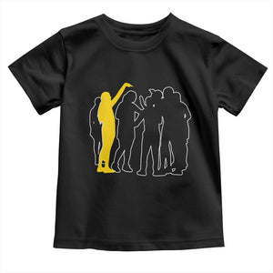 Viral Basketball Pointing Huddle Toddler T Shirt Funny Women Sports Culture Meme Yellow Silhouette Graphic TS02 Black Print Your Wear