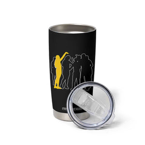 Viral Basketball Pointing Huddle Tumbler Cup Funny Women Sports Culture Meme Yellow Silhouette Graphic TS02 Print Your Wear