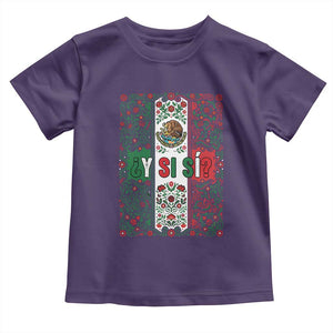 Y Si Si Mexican Flag Floral Folk Art Toddler T Shirt Viva Mexico Pride for Soccer Football Fans TS02 Purple Print Your Wear