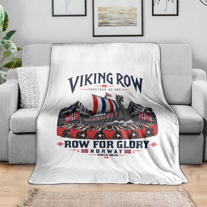 Viking Row Ro Ro Norway Norge Norwegian Flag Throw Blanket Row For Glory Norway Together As One Retro Football Fans TS02 Print Your Wear